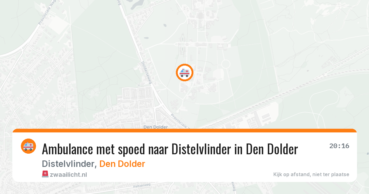 Ambulance met spoed naar Distelvlinder in Den Dolder — 5 mrt 2026