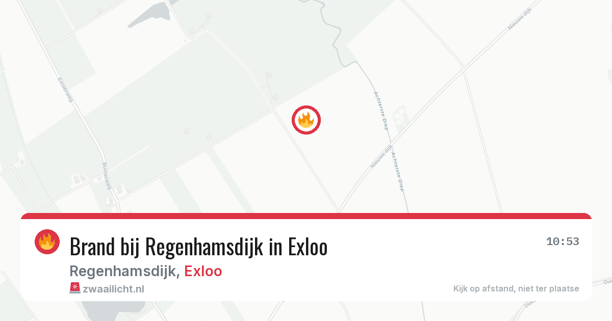 Brand bij Regenhamsdijk in Exloo — 9 mrt 2026