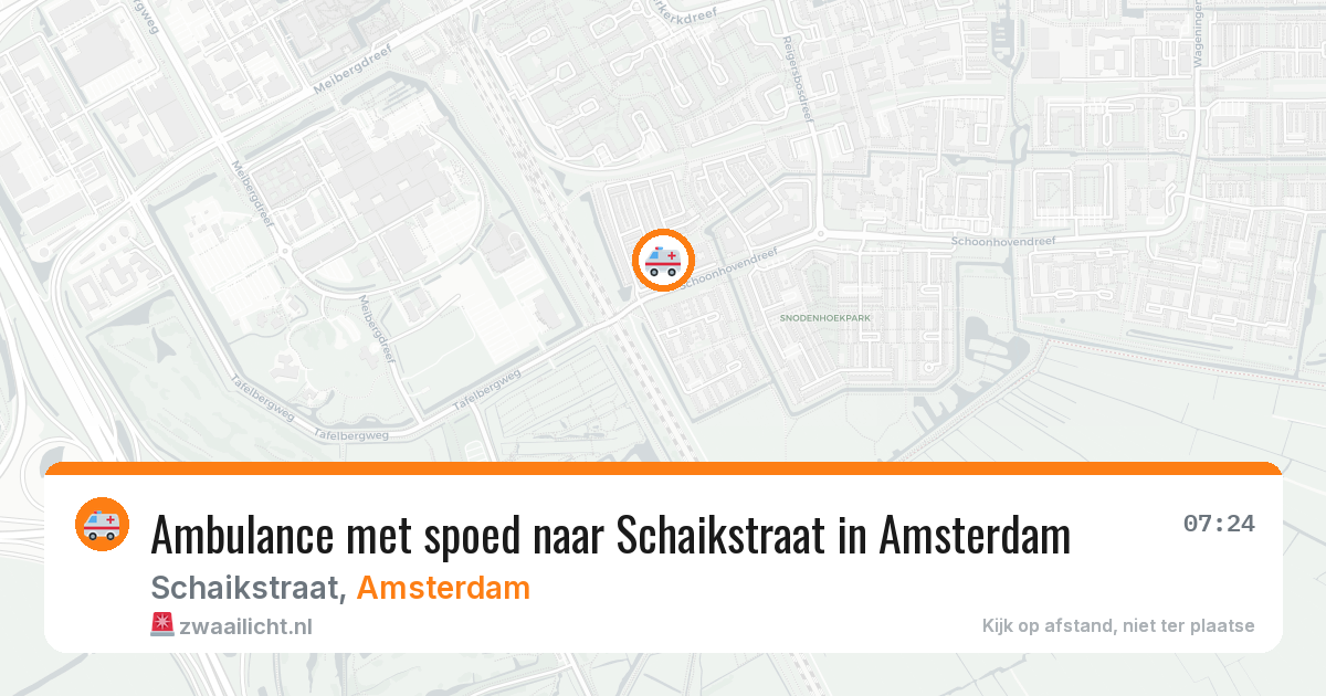 Ambulance met spoed naar Schaikstraat in Amsterdam — 26 mei 2026