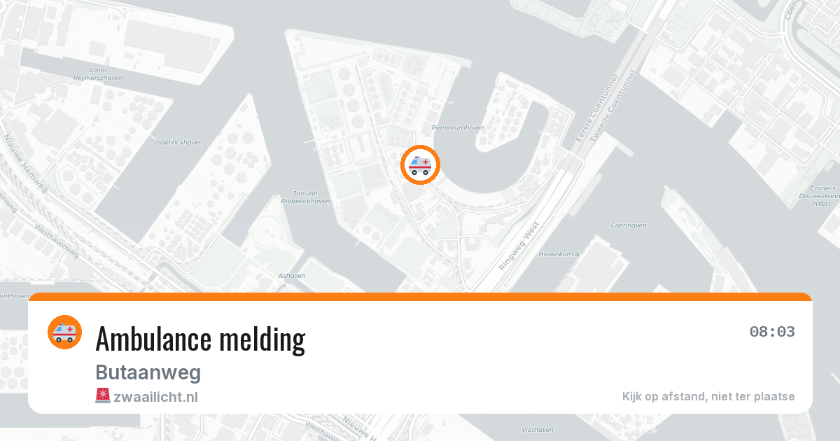 Ambulance naar Butaanweg in 3196KC — 10 jul 2026