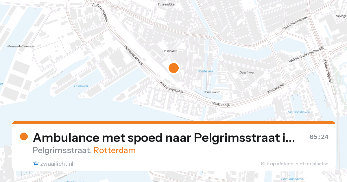 Ambulance met spoed naar Pelgrimsstraat in Rotterdam — 27 aug 2026