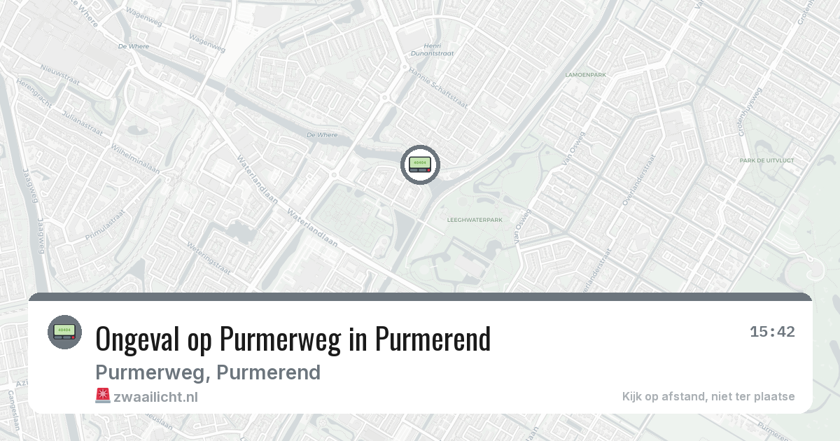 Ongeval op Purmerweg in Purmerend — 7 feb 2026