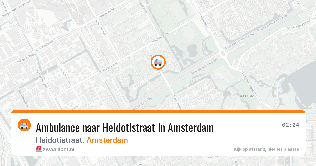 Ambulance naar Heidotistraat in Amsterdam — 11 jun 2026