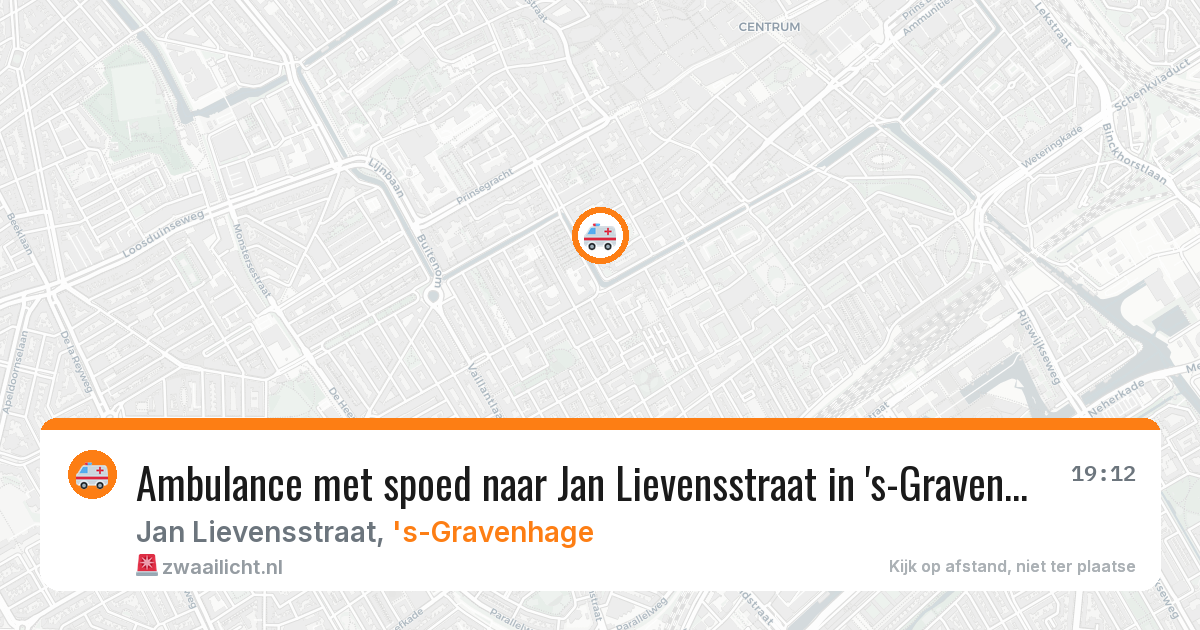 Ambulance met spoed naar Jan Lievensstraat in 's-Gravenhage — 2 jul 2026