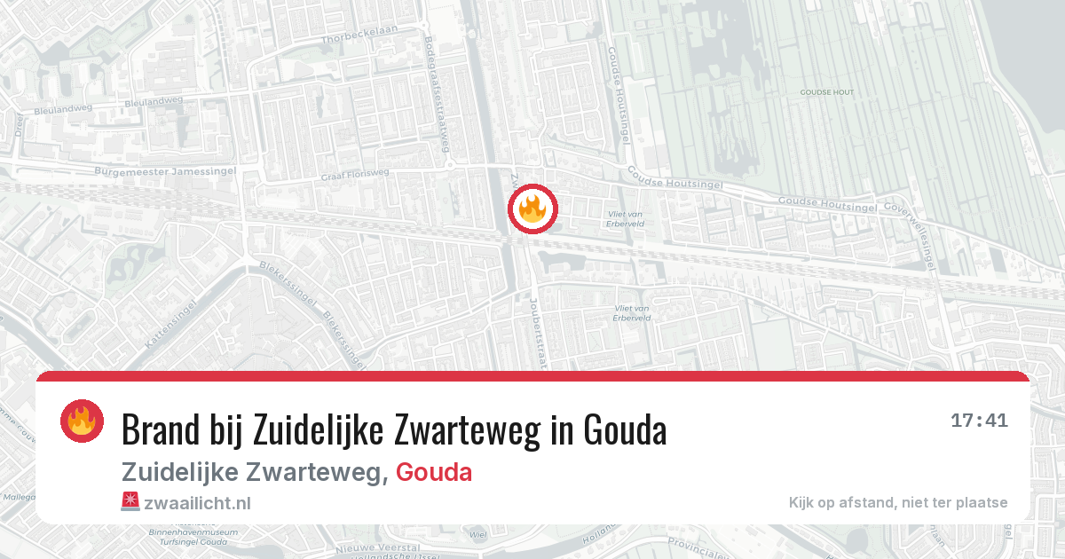 Brand bij Zuidelijke Zwarteweg in Gouda — 21 mrt 2026