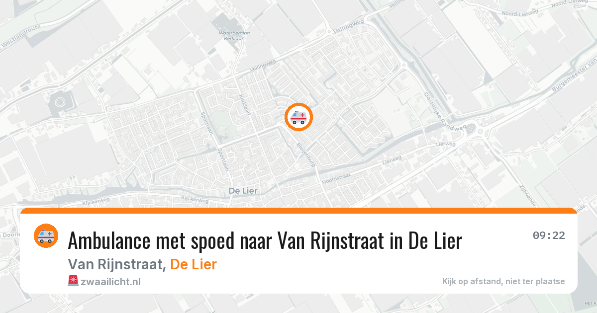 Ambulance met spoed naar Van Rijnstraat in De Lier — 11 mei 2026