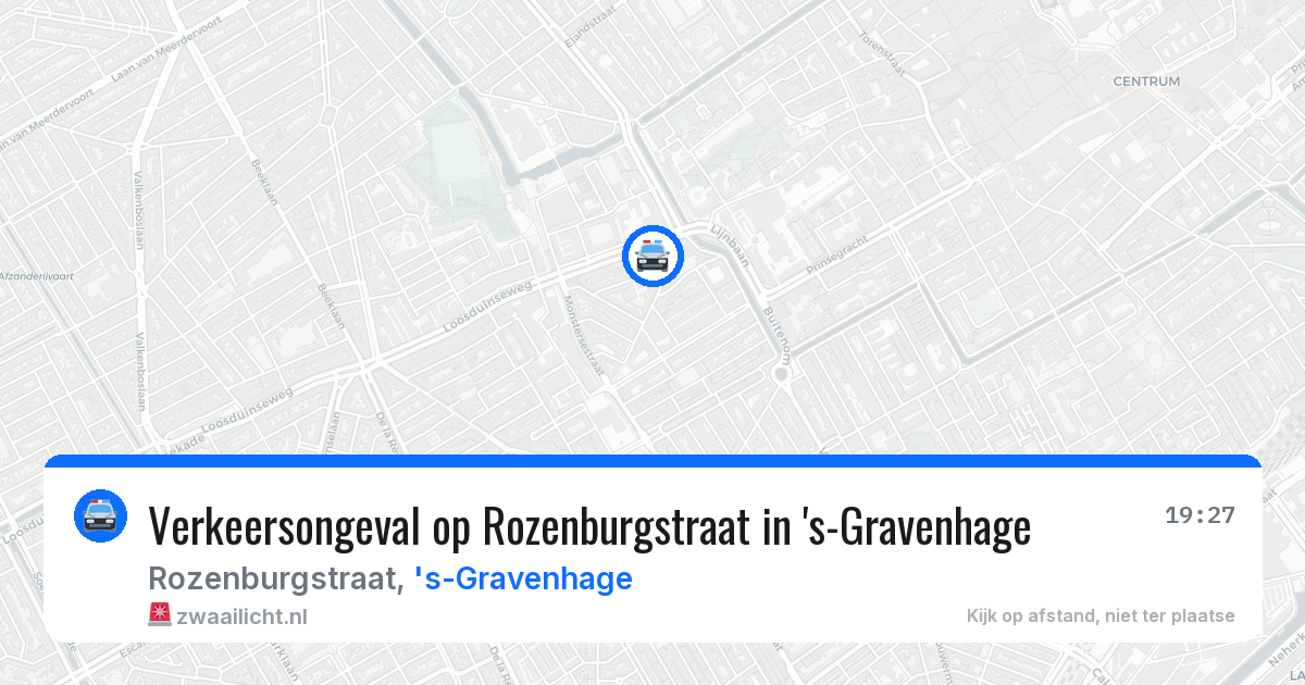 Verkeersongeval op Rozenburgstraat in 's-Gravenhage — 21 jun 2026