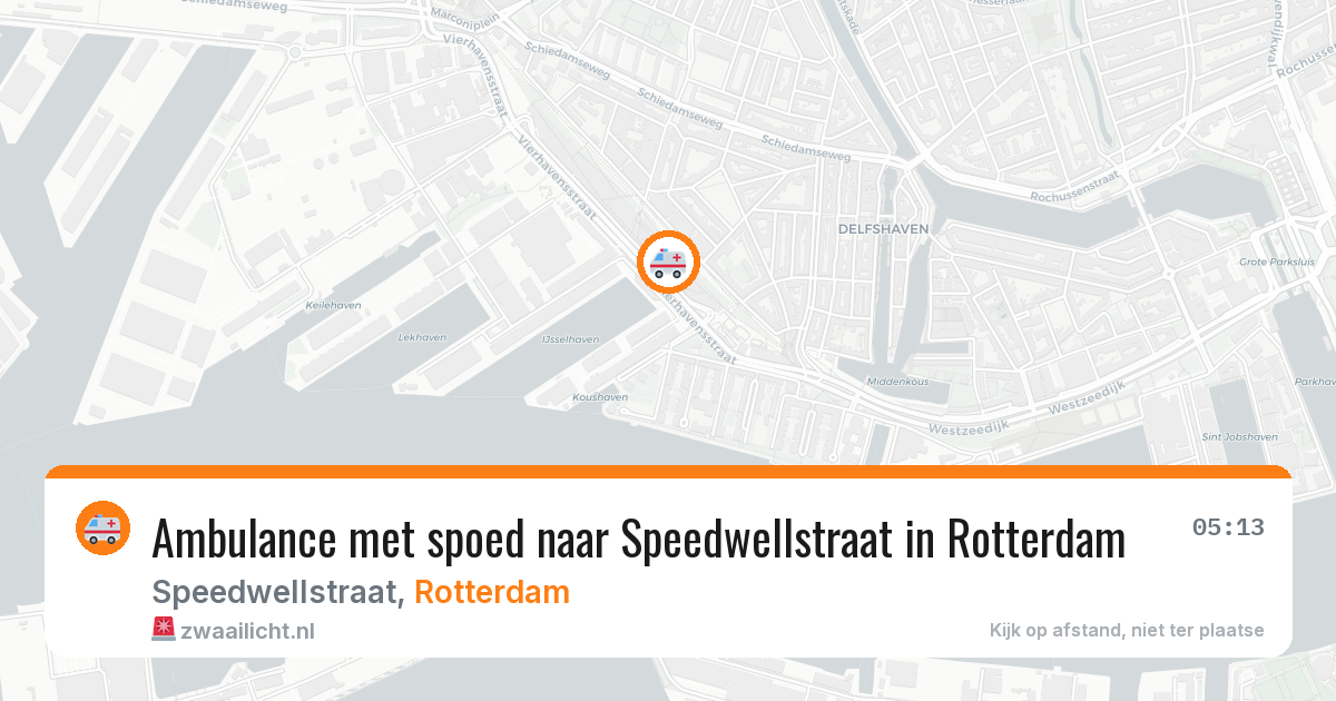 Ambulance met spoed naar Speedwellstraat in Rotterdam — 25 mei 2026