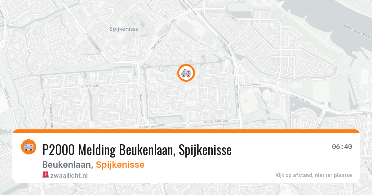 P2000 Melding Beukenlaan, Spijkenisse — 24 apr 2026