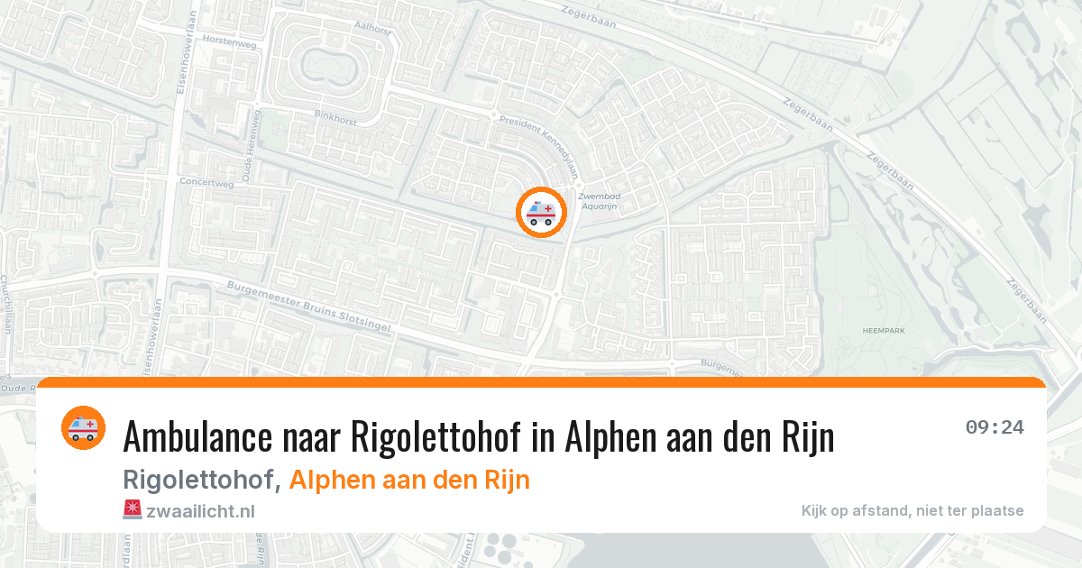 Ambulance naar Rigolettohof in Alphen aan den Rijn — 8 jul 2026