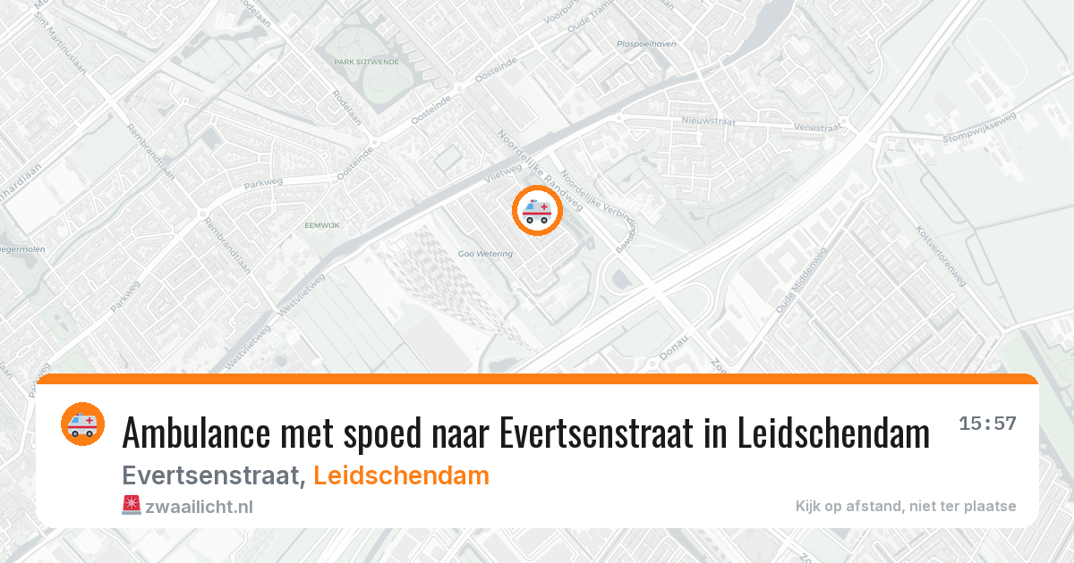 Ambulance met spoed naar Evertsenstraat in Leidschendam — 19 jun 2026