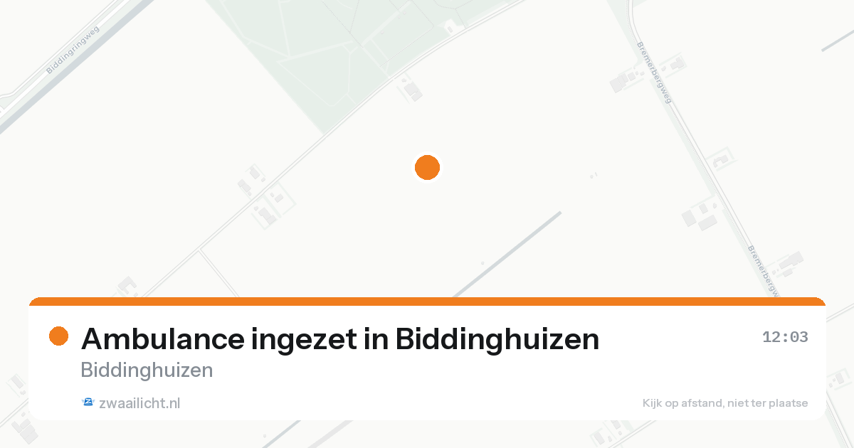Ambulance ingezet in Biddinghuizen — 21 aug 2026