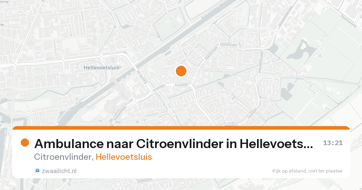 Ambulance naar Citroenvlinder in Hellevoetsluis — 3 jul 2026