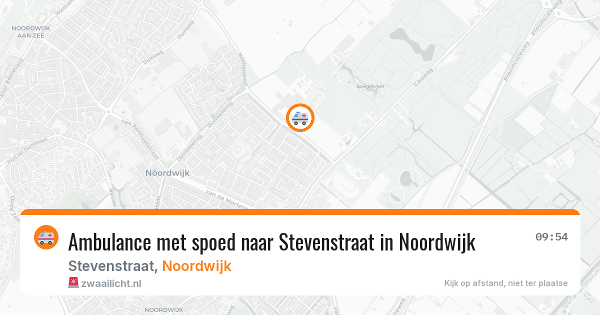 Ambulance met spoed naar Stevenstraat in Noordwijk — 1 aug 2026