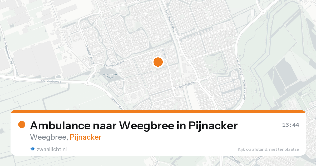 Ambulance naar Weegbree in Pijnacker — 20 aug 2026