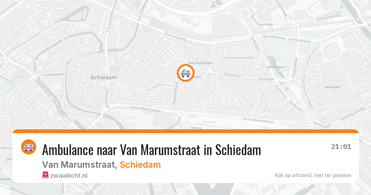 Ambulance naar Van Marumstraat in Schiedam — 31 jul 2026
