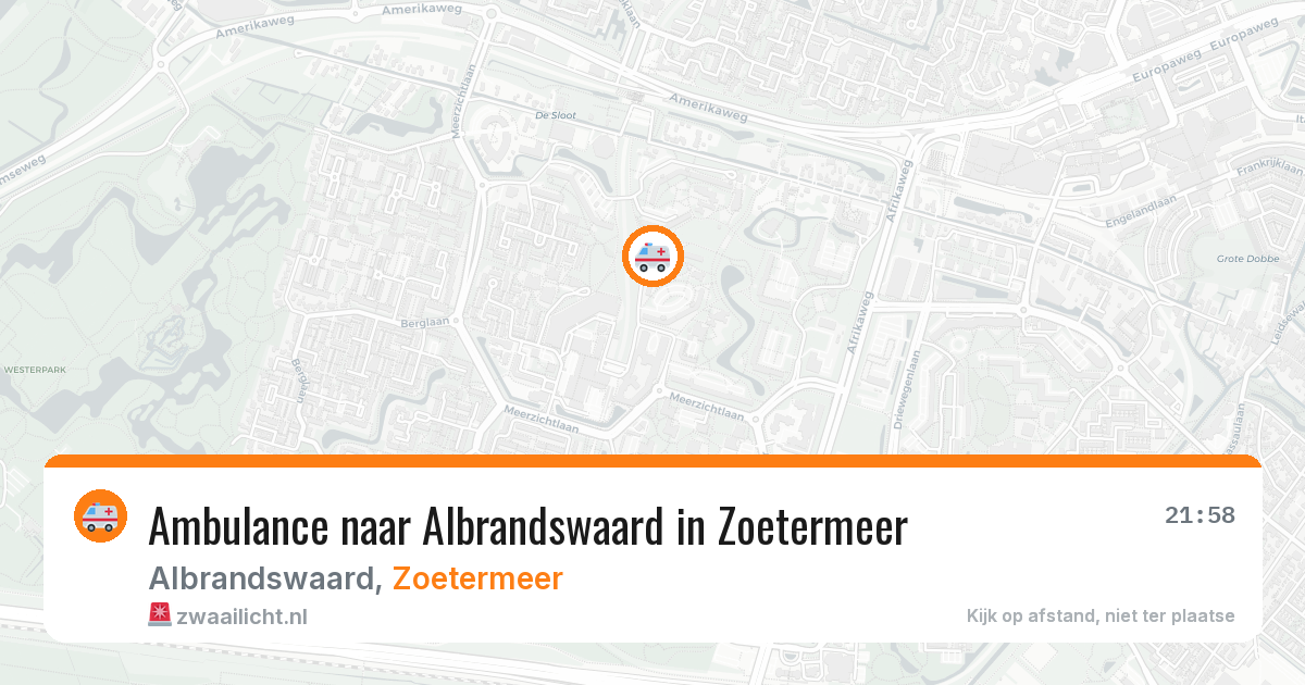 Ambulance naar Albrandswaard in Zoetermeer — 24 apr 2026