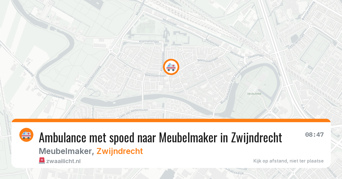 Ambulance met spoed naar Meubelmaker in Zwijndrecht — 17 jun 2026
