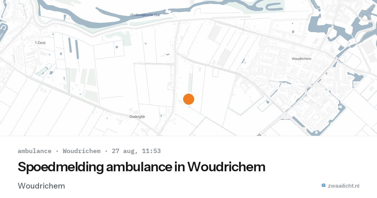 Spoedmelding ambulance in Woudrichem — 27 aug 2026