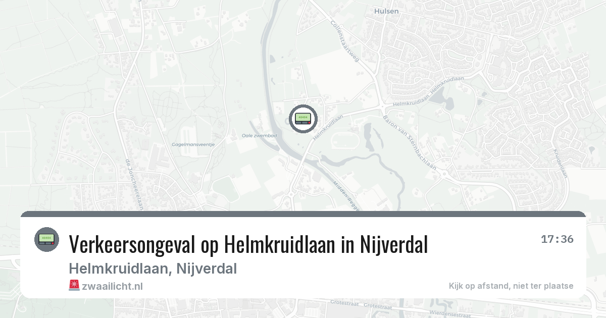 Verkeersongeval op Helmkruidlaan in Nijverdal — 26 jul 2026
