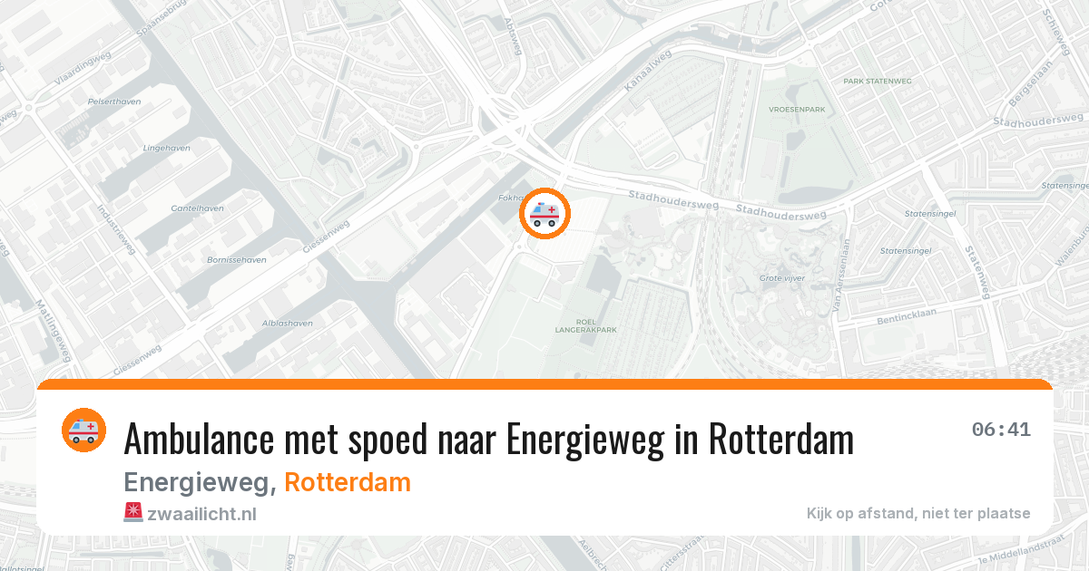 Ambulance met spoed naar Energieweg in Rotterdam — 22 jul 2026