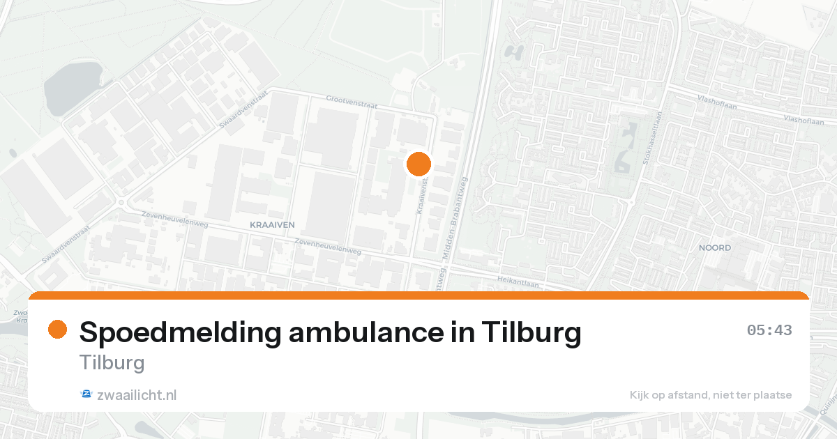 Spoedmelding ambulance in Tilburg — 8 feb 2026