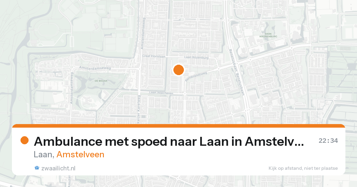 Ambulance met spoed naar Laan in Amstelveen — 25 mei 2026