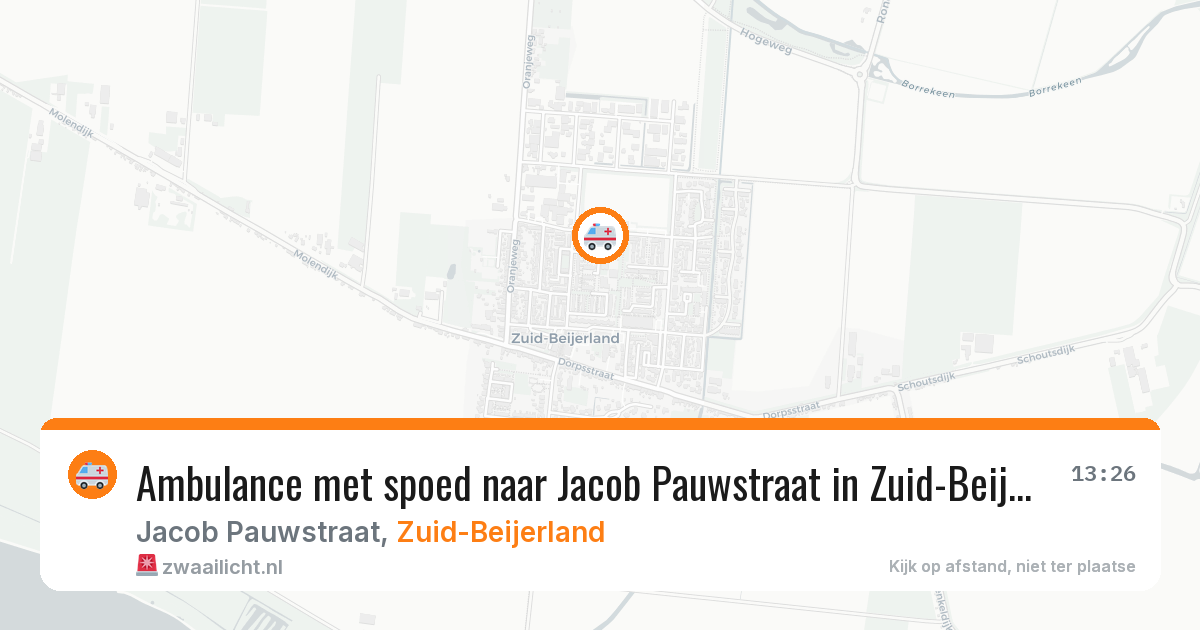 Ambulance met spoed naar Jacob Pauwstraat in Zuid-Beijerland — 22 jan 2026