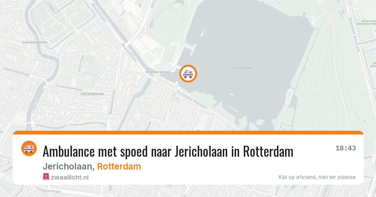 Ambulance met spoed naar Jericholaan in Rotterdam — 11 jul 2026