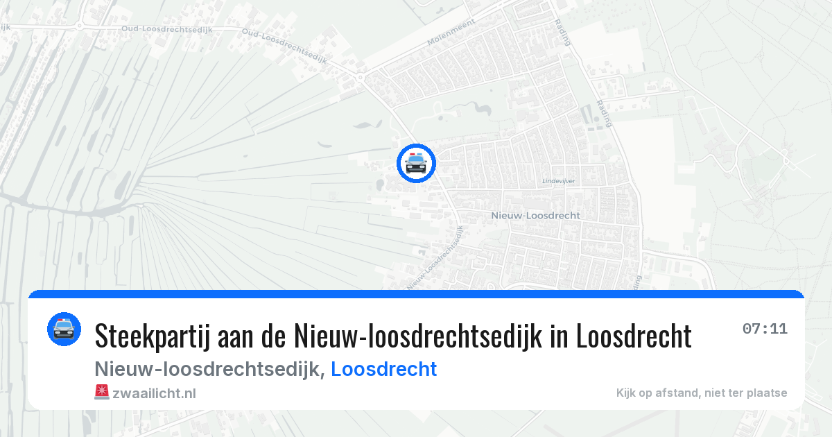 Steekpartij aan de Nieuw-loosdrechtsedijk in Loosdrecht — 20 jul 2026