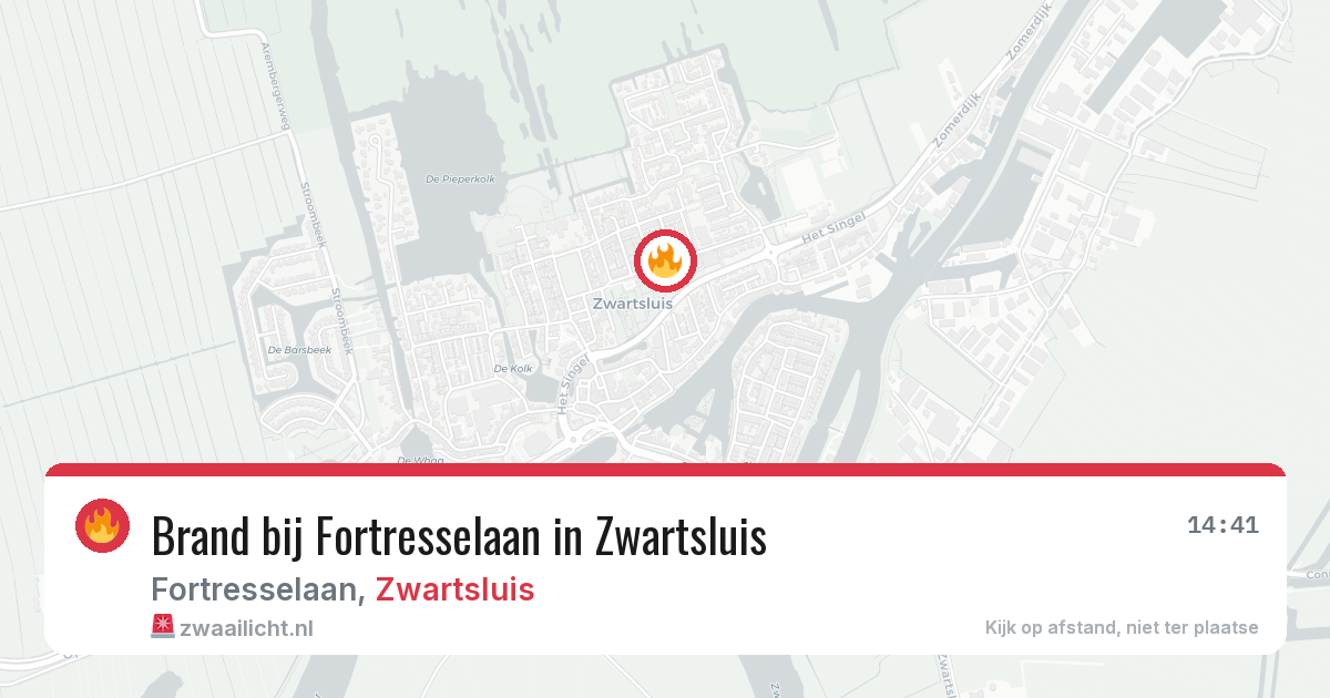 Brand bij Fortresselaan in Zwartsluis — 28 mei 2026