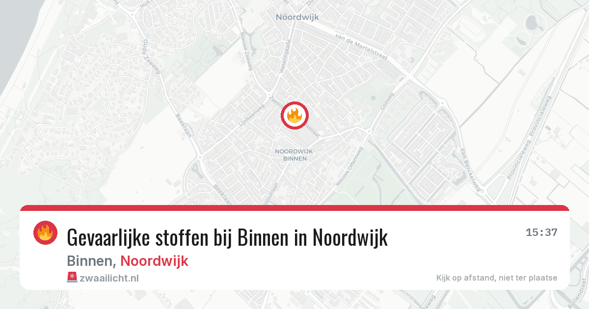 Gevaarlijke stoffen bij Binnen in Noordwijk — 23 jan 2026