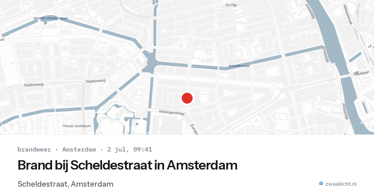 Brand bij Scheldestraat in Amsterdam — 2 jul 2026