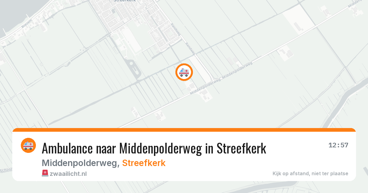 Ambulance naar Middenpolderweg in Streefkerk — 27 mei 2026