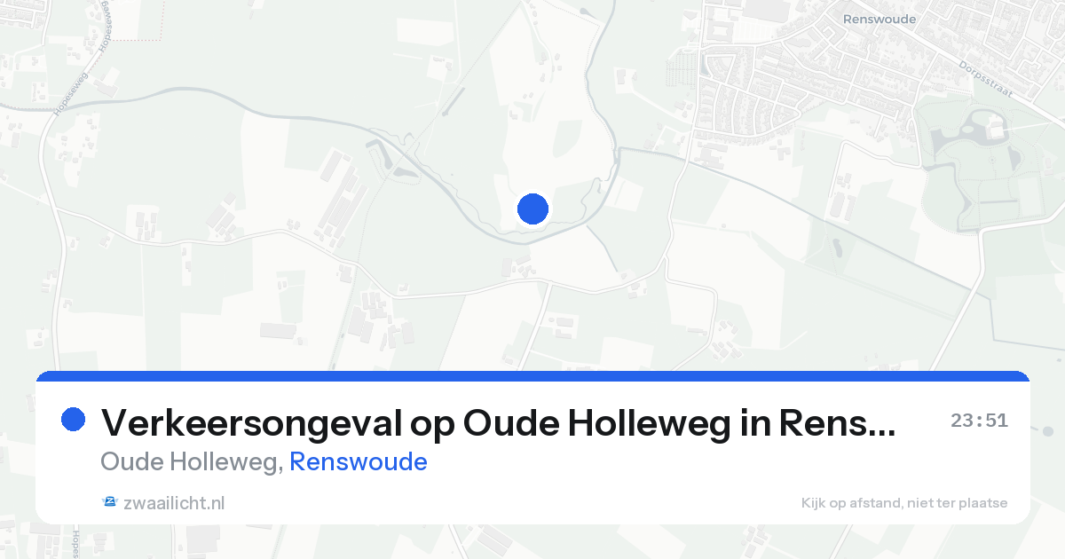 Verkeersongeval op Oude Holleweg in Renswoude — 14 aug 2026