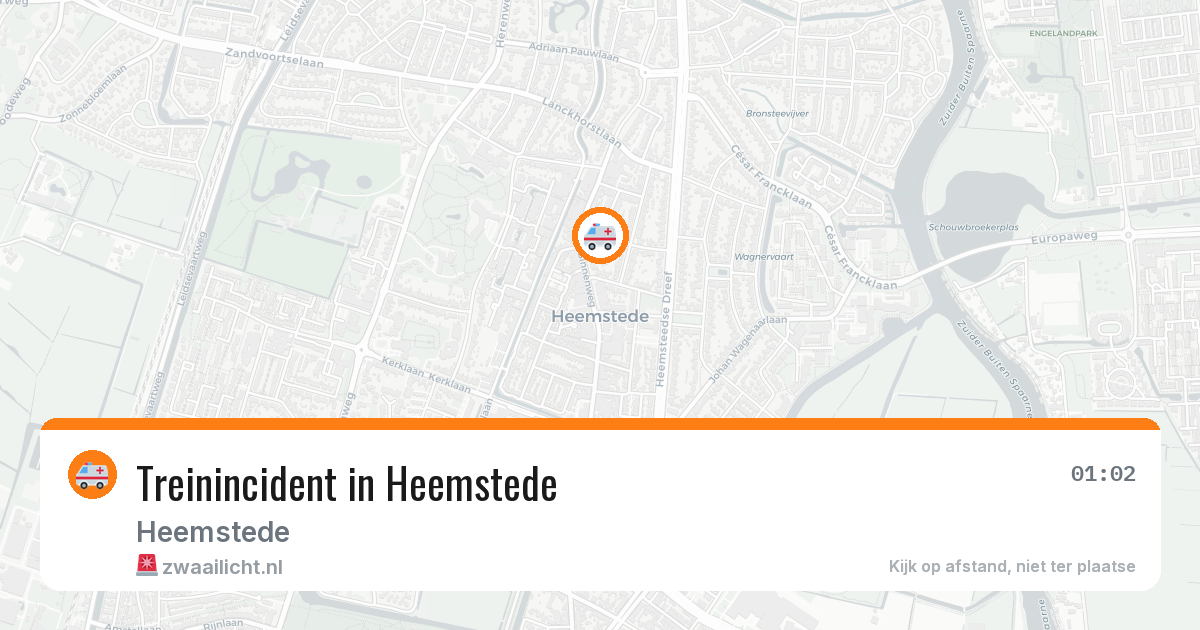 Treinincident in Heemstede — 28 jul 2026