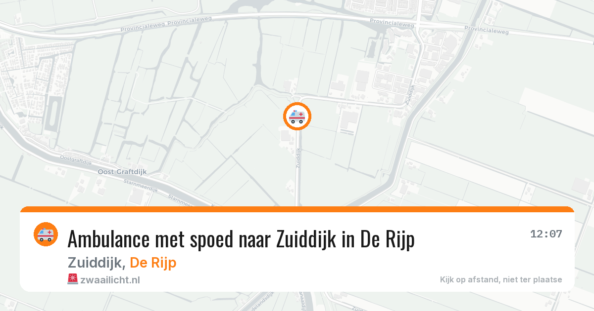 Ambulance met spoed naar Zuiddijk in De Rijp — 4 jul 2026