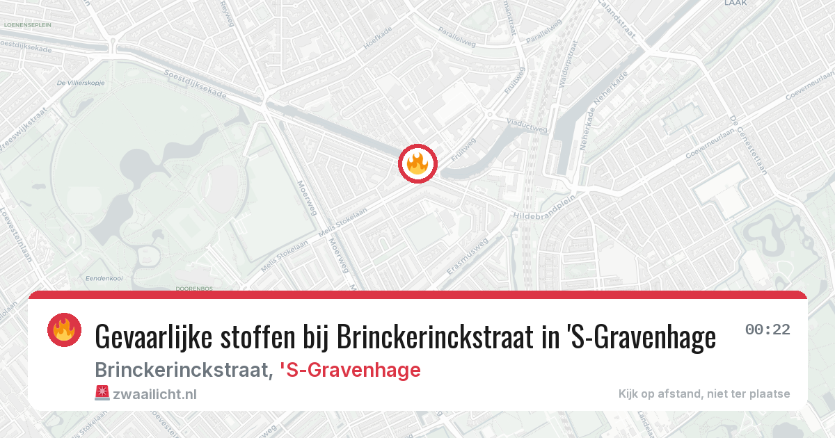 Gevaarlijke stoffen bij Brinckerinckstraat in 'S-Gravenhage — 1 jul 2026