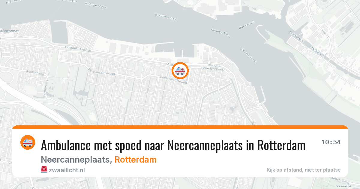 Ambulance met spoed naar Neercanneplaats in Rotterdam — 1 aug 2026