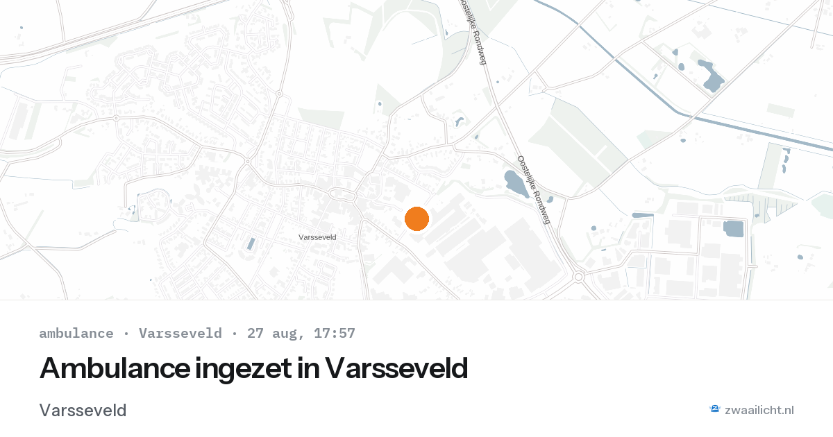 Ambulance ingezet in Varsseveld — 27 aug 2026