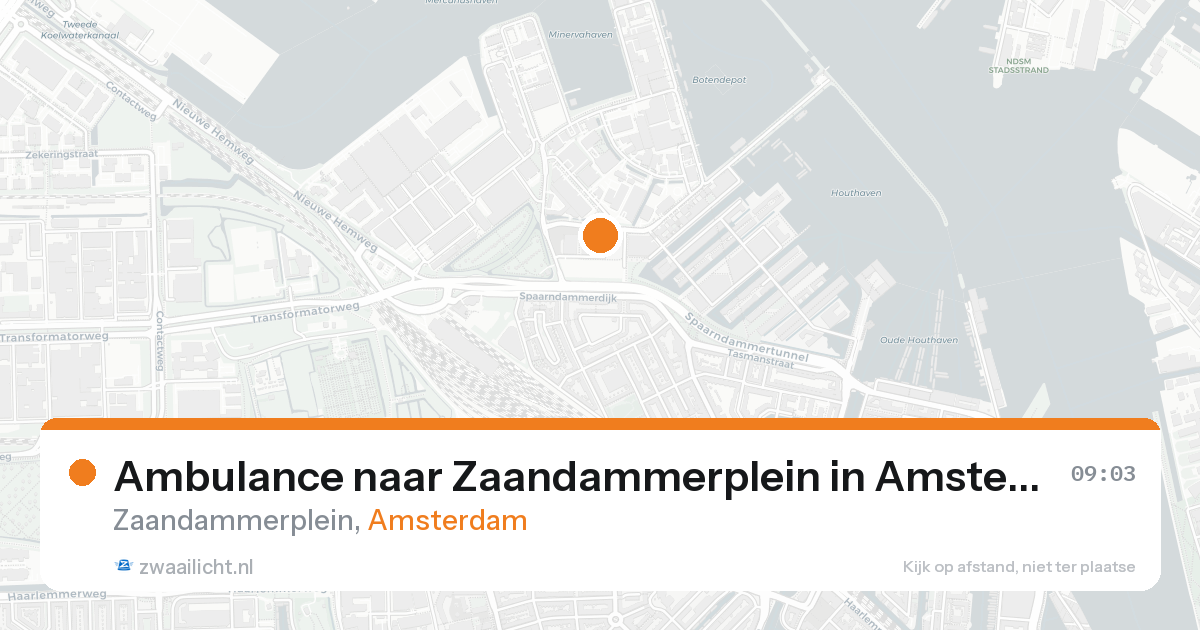 Ambulance naar Zaandammerplein in Amsterdam — 15 aug 2026