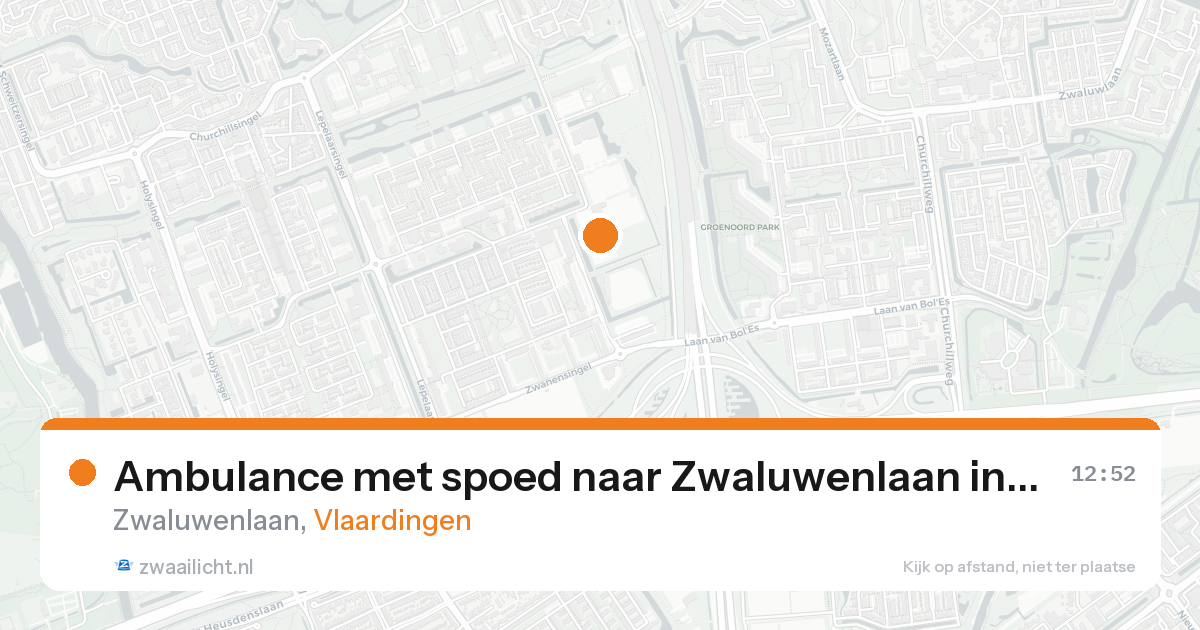 Ambulance met spoed naar Zwaluwenlaan in Vlaardingen — 19 aug 2026
