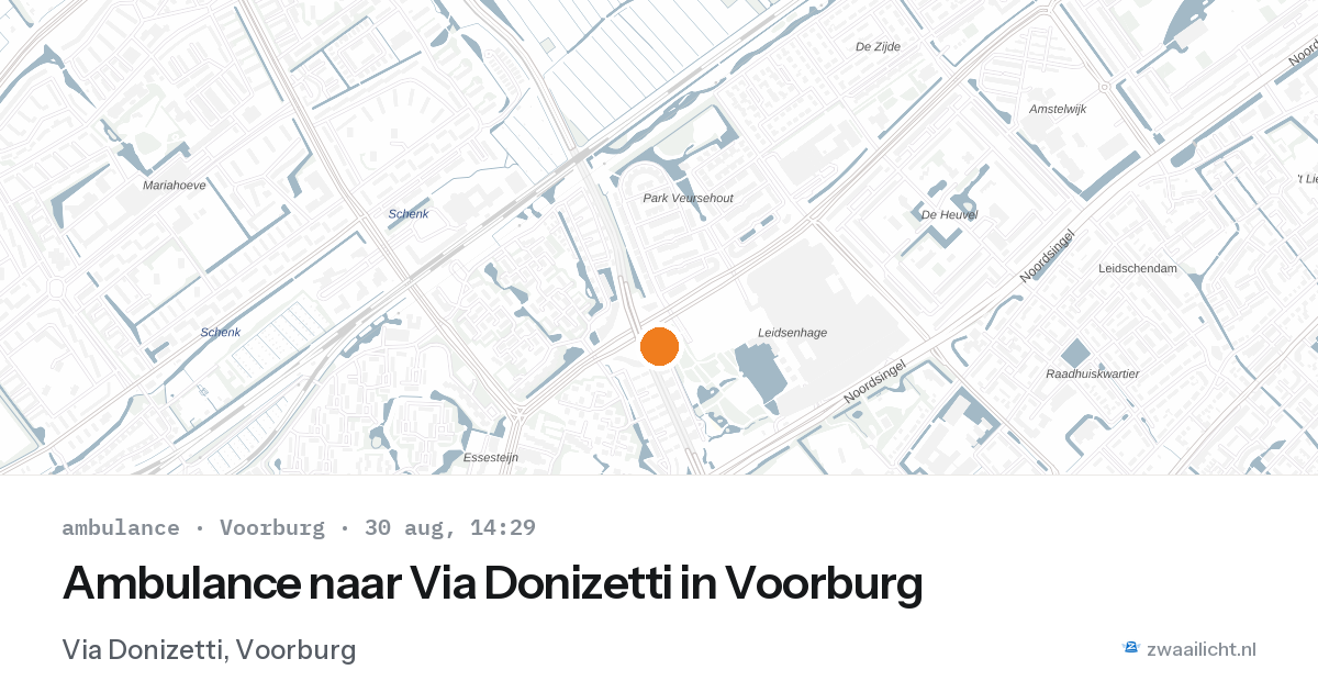 Ambulance naar Via Donizetti in Voorburg — 30 aug 2026