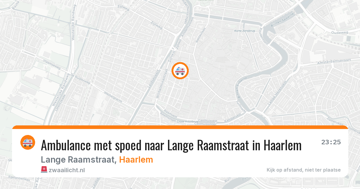 Ambulance met spoed naar Lange Raamstraat in Haarlem — 5 jun 2026