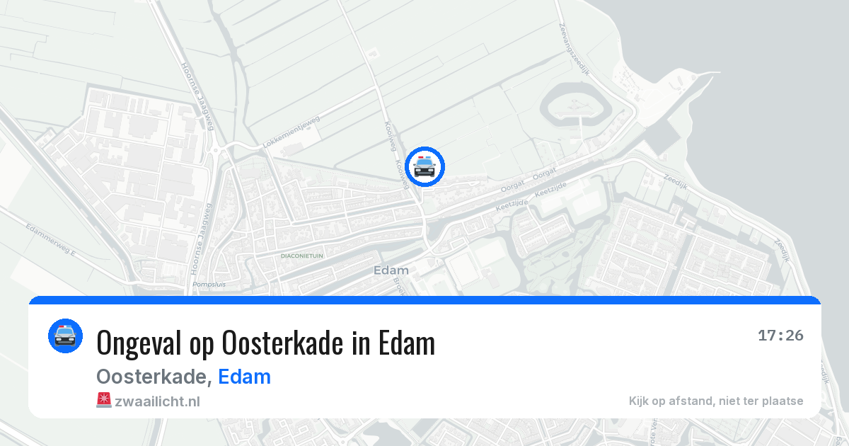 Ongeval op Oosterkade in Edam — 7 jun 2026