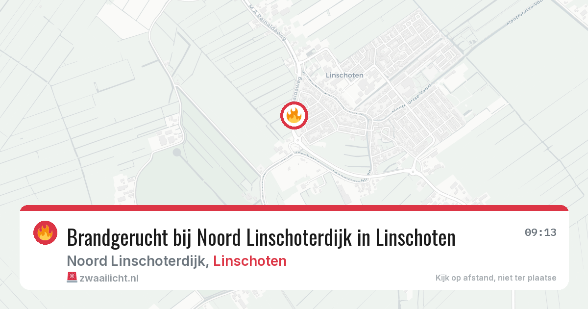 Brandgerucht bij Noord Linschoterdijk in Linschoten — 6 mei 2026