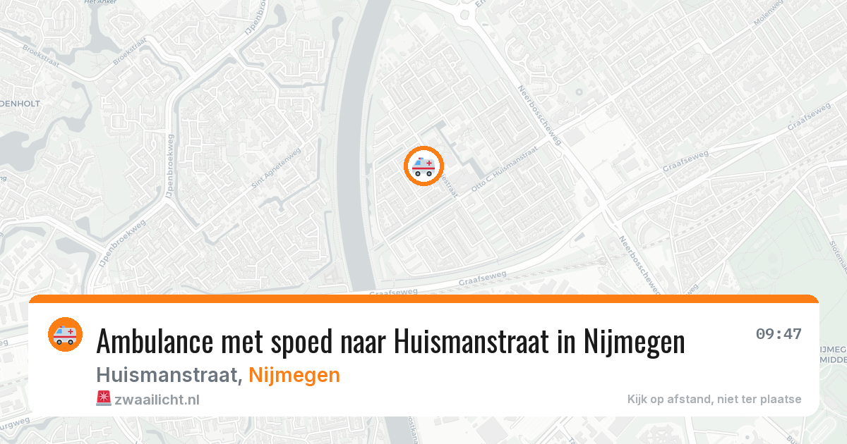 Ambulance met spoed naar Huismanstraat in Nijmegen — 7 apr 2026