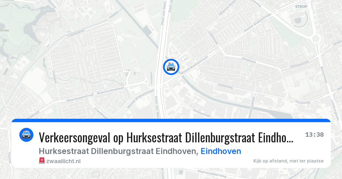Verkeersongeval op Hurksestraat Dillenburgstraat Eindhoven in Eindhoven — 18 jan 2026