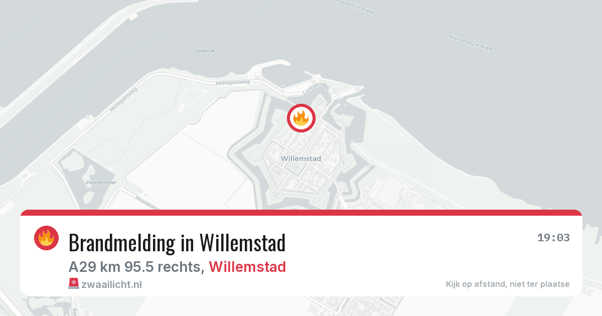 Brandmelding in Willemstad — 2 mei 2026