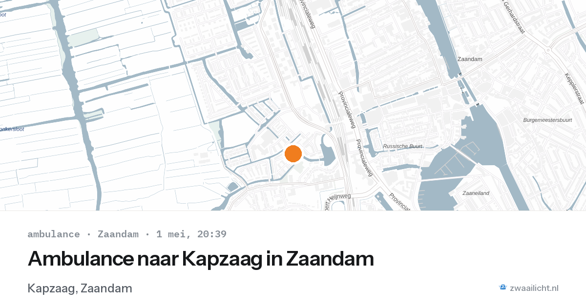 Ambulance naar Kapzaag in Zaandam — 1 mei 2026